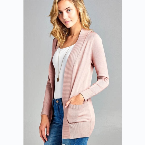 plus size blush cardigan
